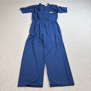 Vintage Sail Away Jumpsuit Woman Small Blue Wide Leg Royal Cruise Line Nautical